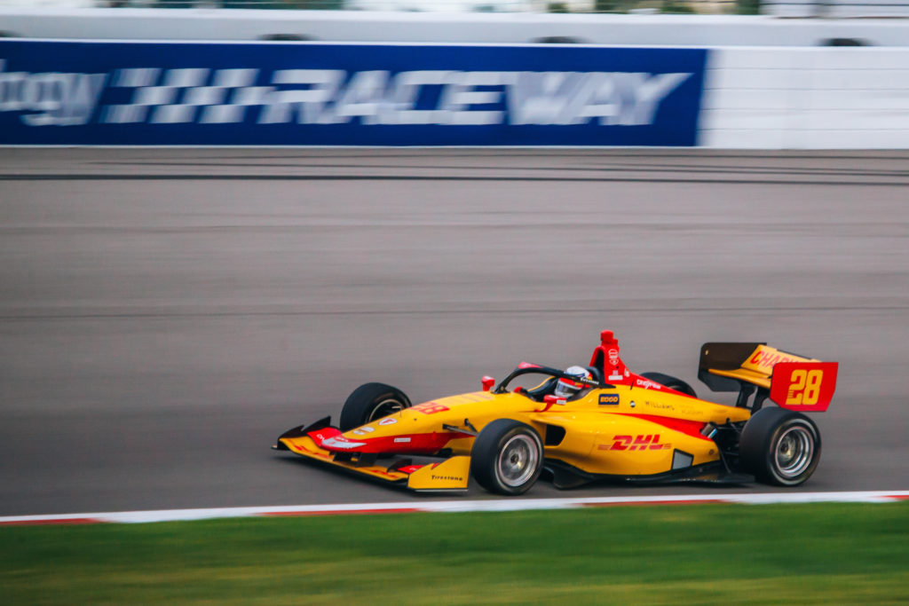 photo of Andretti car #28 on the track at the INDY NXT race in Madison IL