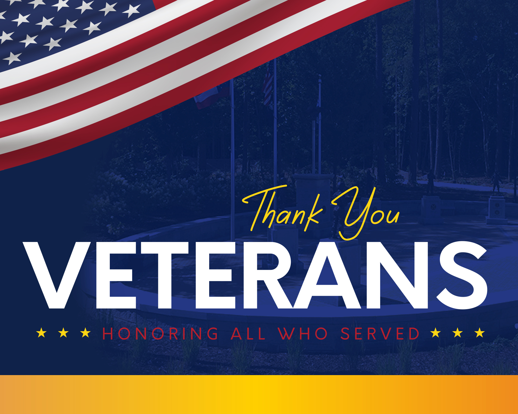 We honor the brave men and and women who have served our country and thank our ECCO veterans.