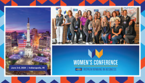 women winning in business conference